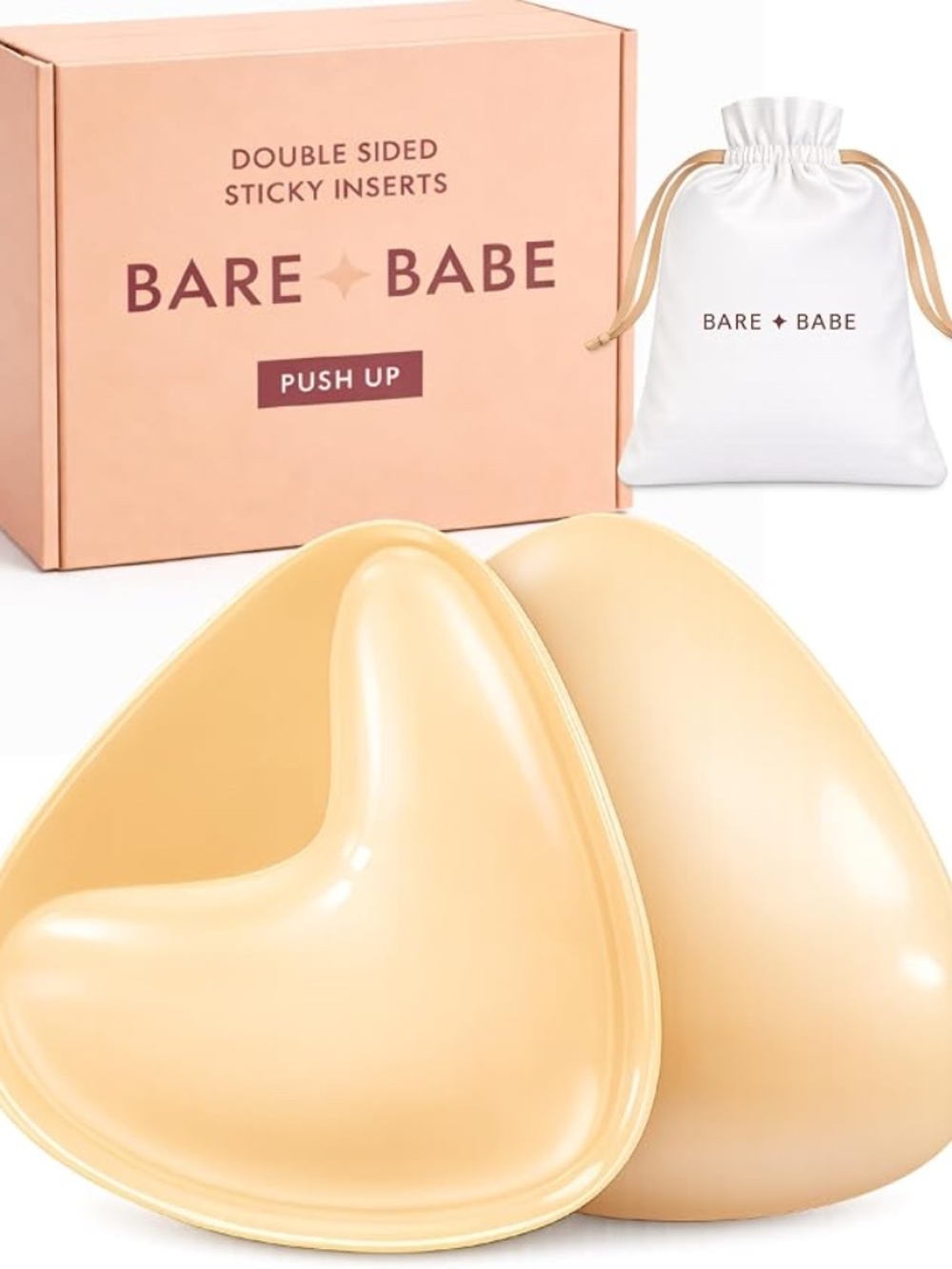 NWT 🎀 Bare Babe Sticky Push Up Inserts - Size S - Color: Honey 💕